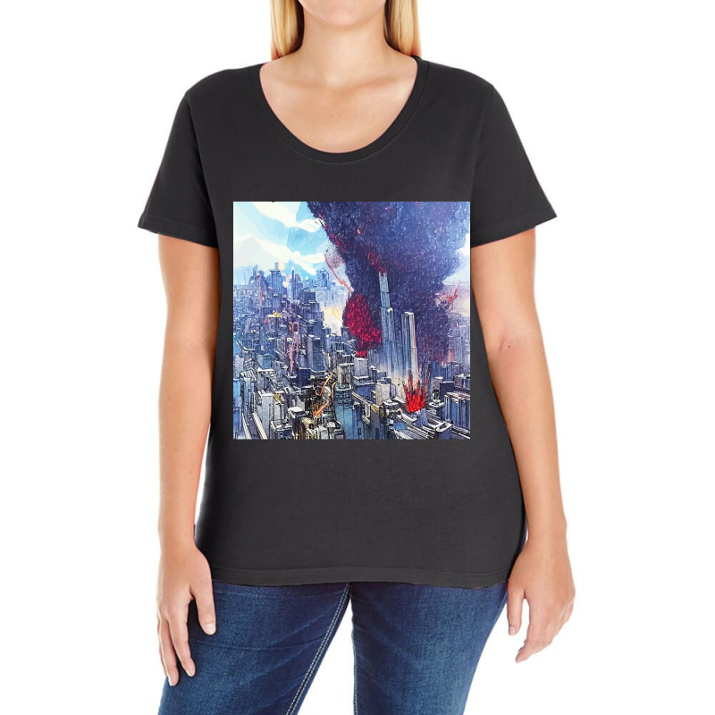 Exploding Tokyo Ladies Curvy T-Shirt by yumgaugeteuda | Artistshot