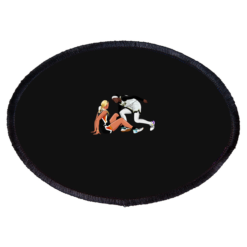 Kahleah Copper   Staredown   Cartoon Style Oval Patch | Artistshot