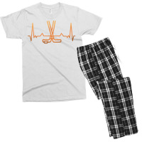 Ice Hockey Heart Line T Shirt Men's T-shirt Pajama Set | Artistshot