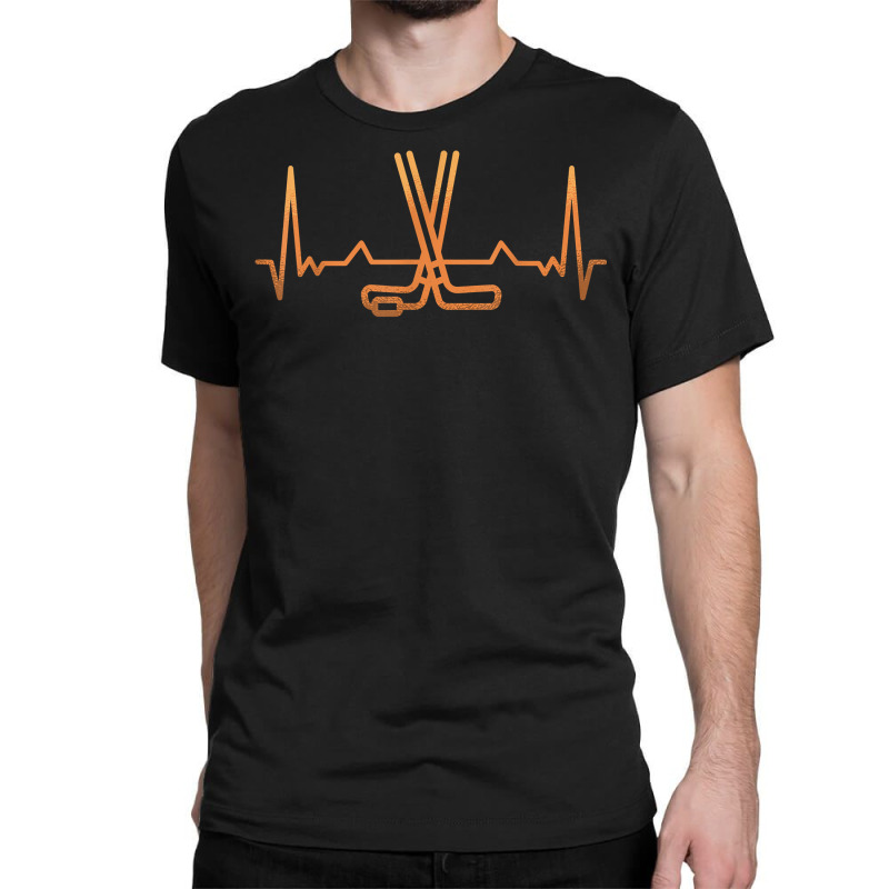 Ice Hockey Heart Line T Shirt Classic T-shirt by cm-arts | Artistshot