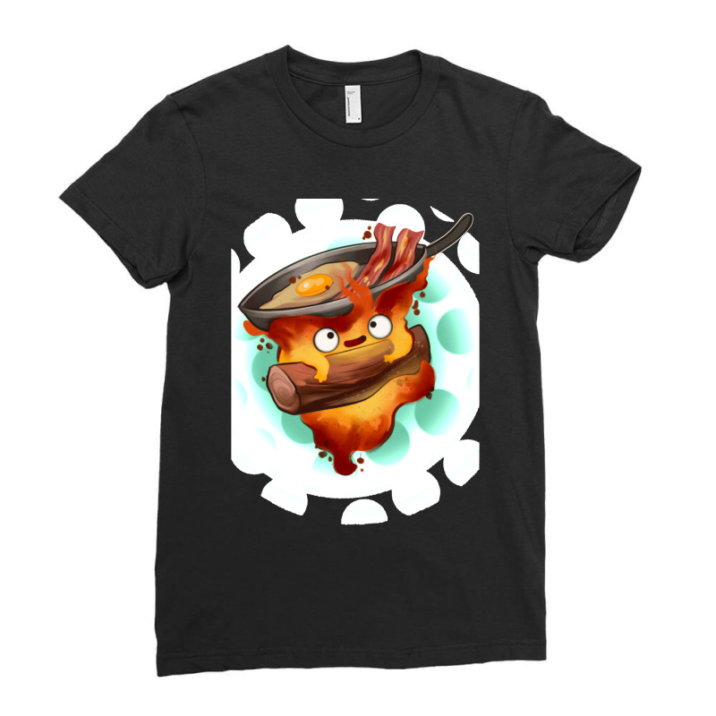 Calcifer Ladies Fitted T-Shirt by cm-arts | Artistshot