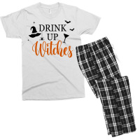 Drink Up Witches Funny Halloween Novelty Fall Holiday Item Long Sleeve Men's T-shirt Pajama Set | Artistshot