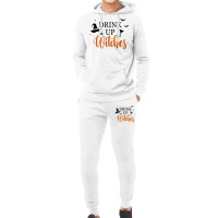 Drink Up Witches Funny Halloween Novelty Fall Holiday Item Long Sleeve Hoodie & Jogger Set | Artistshot