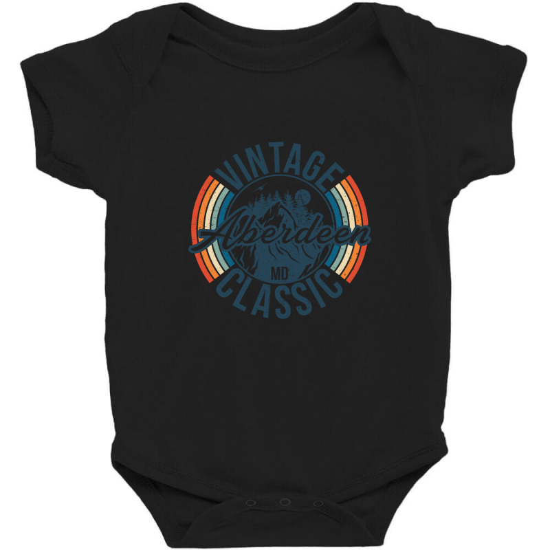 I Love Aberdeen Maryland Retro Vintage Classic Limited Edition Baby Bodysuit | Artistshot