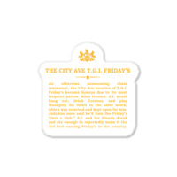 Real Historical Philadelphia - The City Ave Tgi Friday's Sticker | Artistshot