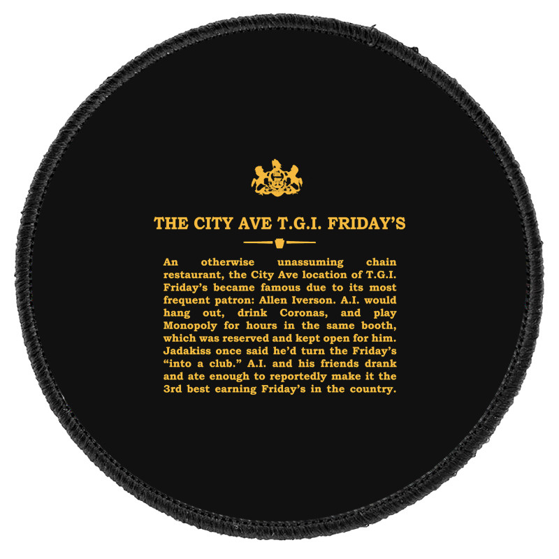 Real Historical Philadelphia - The City Ave Tgi Friday's Round Patch | Artistshot