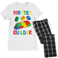 Brick Builder Funny Blocks Building Master Builder Toys Kids T Shirt Women's Pajamas Set | Artistshot