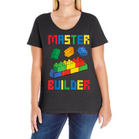 Brick Builder Funny Blocks Building Master Builder Toys Kids T Shirt Ladies Curvy T-shirt | Artistshot