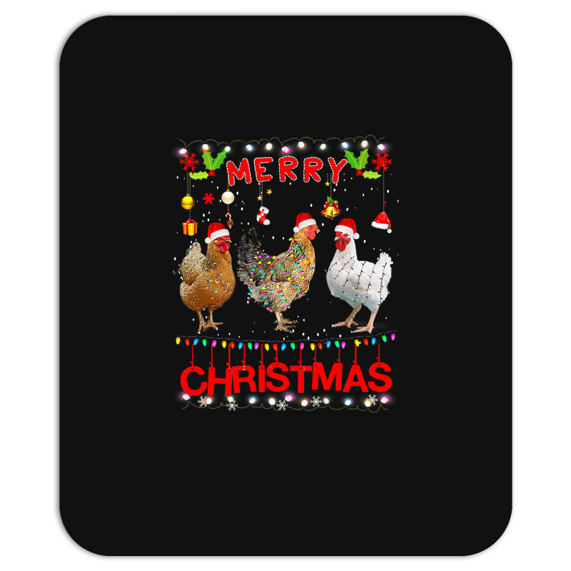 Chicken Cock Design Merry Christmas Chicken For Kids Costume Cute 32 H Mousepad | Artistshot