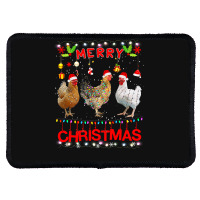 Chicken Cock Design Merry Christmas Chicken For Kids Costume Cute 32 H Rectangle Patch | Artistshot