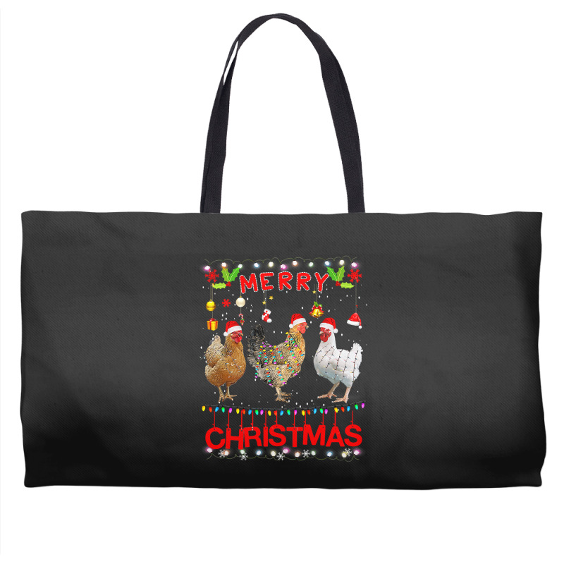 Chicken Cock Design Merry Christmas Chicken For Kids Costume Cute 32 H Weekender Totes | Artistshot