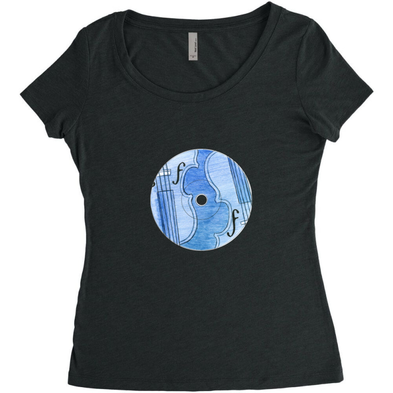 Musical Viola Dynamic Stringed Instrument Women's Triblend Scoop T-shirt by HeatherThomas | Artistshot