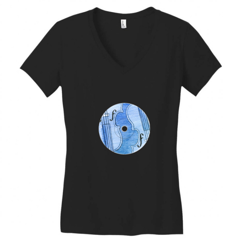 Musical Viola Dynamic Stringed Instrument Women's V-Neck T-Shirt by HeatherThomas | Artistshot