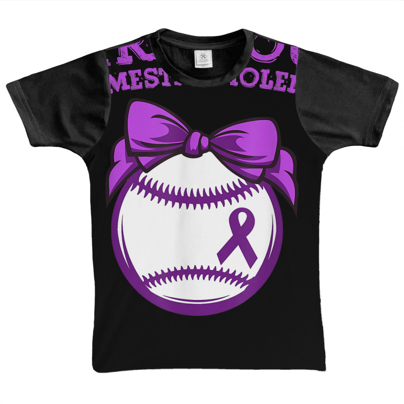 Strike Out Domestic Violence Awareness Baseball Tie Bow T Shirt Graphic Youth T-shirt by cm-arts | Artistshot