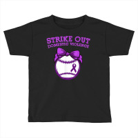 Strike Out Domestic Violence Awareness Baseball Tie Bow T Shirt Toddler T-shirt | Artistshot