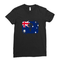 Lacrosse Flag With Stickhead - Australia Ladies Fitted T-shirt | Artistshot