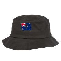 Lacrosse Flag With Stickhead - Australia Bucket Hat | Artistshot