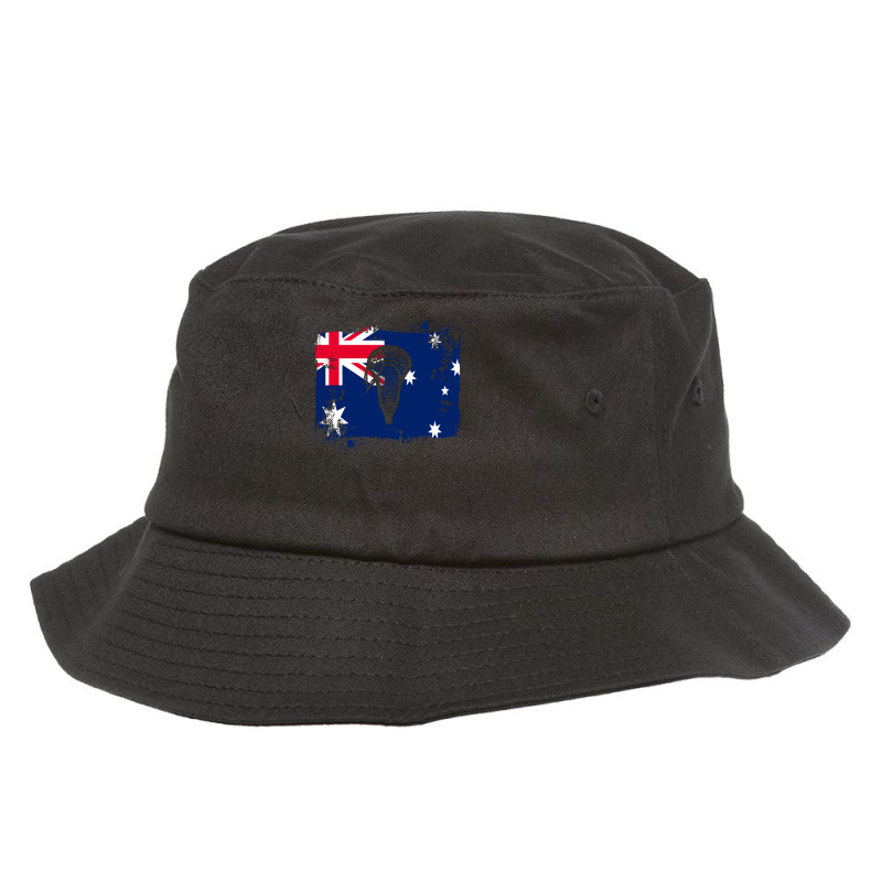 Lacrosse Flag With Stickhead - Australia Bucket Hat by WesleyCopenheaver | Artistshot