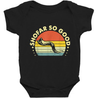 Yj6j Vintage Shofar So Good Rosh Hashanah Jewish Day Baby Bodysuit | Artistshot