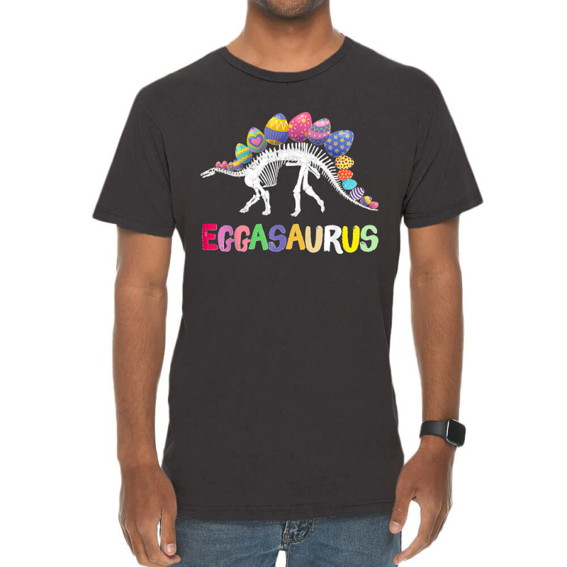 Funny Eggasaurus Stegosaurus Egg Dinosaur Happy Easter Day Vintage T-shirt | Artistshot