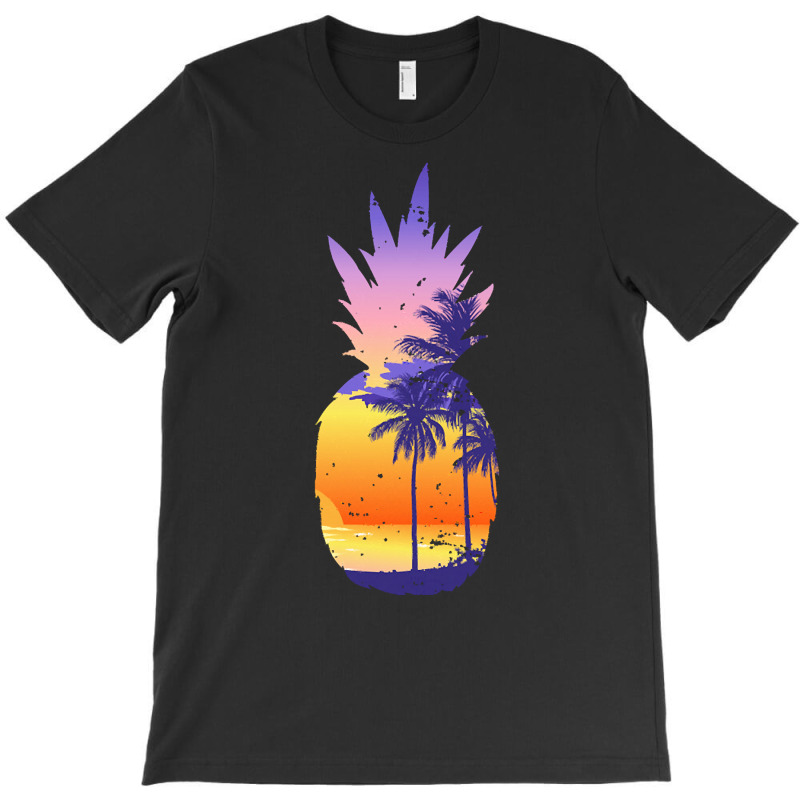 Beach Vibes T  Shirt Vintage Pineapple Sunset Surf Aloha Beach T  Shir T-shirt | Artistshot