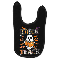 Cute Ghost Book Reading Trick Or Teacher Halloween Costume Baby Bibs | Artistshot