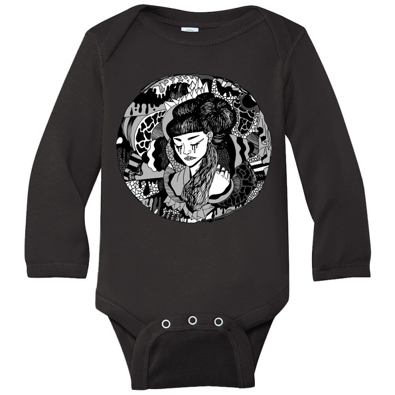 Circle Of The Geisha Long Sleeve Baby Bodysuit by femalesbaubles | Artistshot