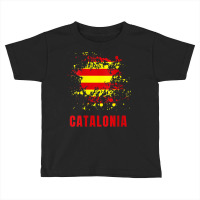 Womens Catalonia Retro Vintage Watercolors Sport Catalan Flag V Neck T Toddler T-shirt | Artistshot