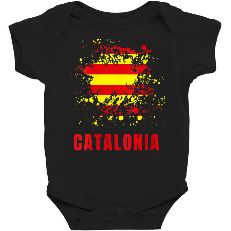 Womens Catalonia Retro Vintage Watercolors Sport Catalan Flag V Neck T Baby Bodysuit by cm-arts | Artistshot