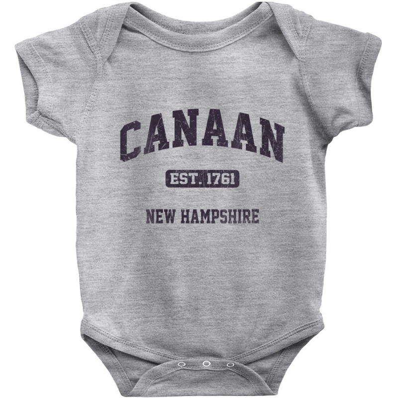 Womens Canaan New Hampshire Nh Vintage State Athletic Style V Neck T S Baby Bodysuit by cm-arts | Artistshot