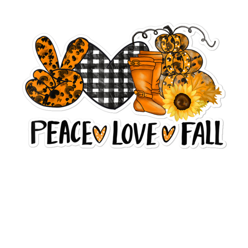 Love Peace Fall Halloween Pumpkin Emotions Smiling Costume Sticker | Artistshot