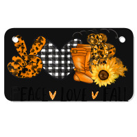 Love Peace Fall Halloween Pumpkin Emotions Smiling Costume Motorcycle License Plate | Artistshot