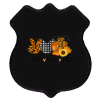 Love Peace Fall Halloween Pumpkin Emotions Smiling Costume Shield Patch | Artistshot