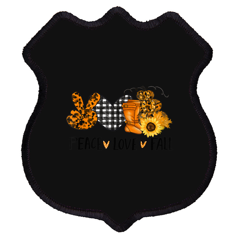 Love Peace Fall Halloween Pumpkin Emotions Smiling Costume Shield Patch | Artistshot