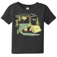 Camping T  Shirt Camping Inside A Book I Love To Read Illustration Mad Baby Tee | Artistshot