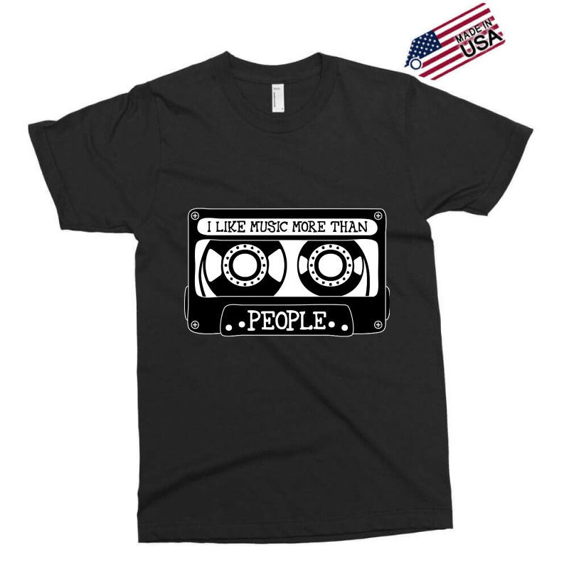 I Like Music More Than People Exclusive T-shirt by Garvin Naquin | Artistshot