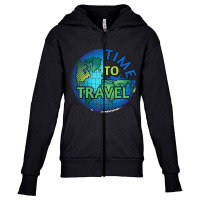 Time To Travel (2) Youth Zipper Hoodie | Artistshot