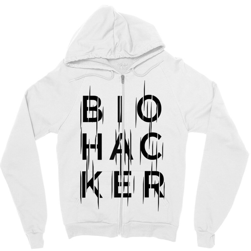 Biohacker Hack Your Biology Raglan Baseball Tee Zipper Hoodie | Artistshot