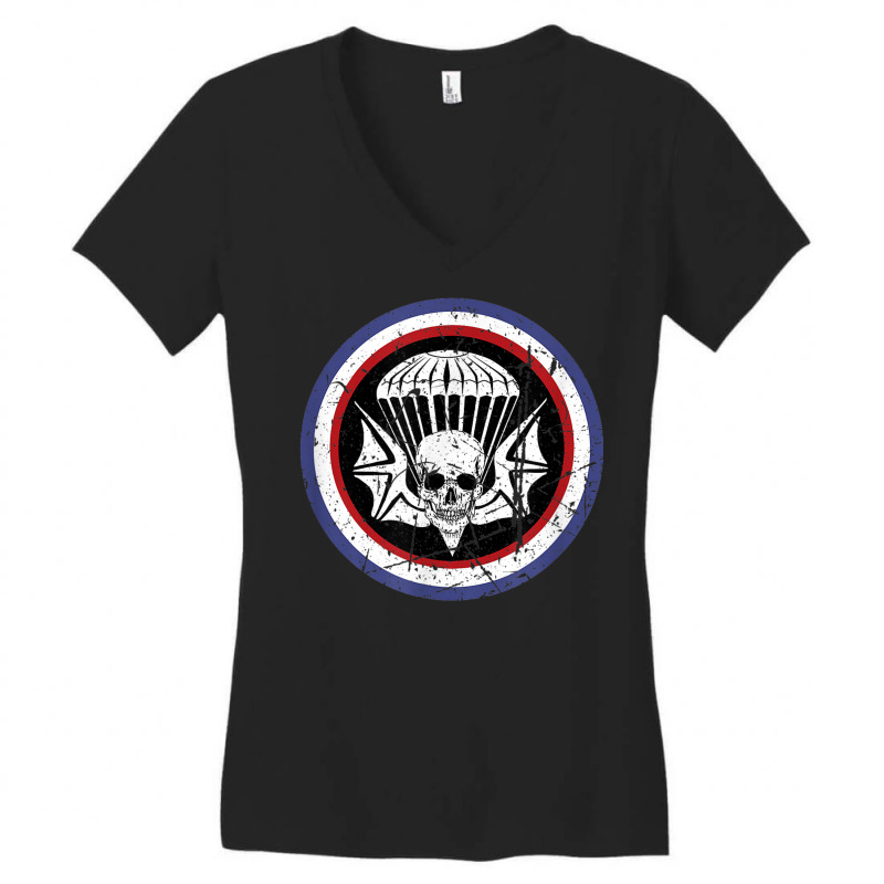 Vintage 502nd Parachute Infantry Regiment (502nd Pir) Ww2 Women's V-Neck T-Shirt by Fashonus | Artistshot