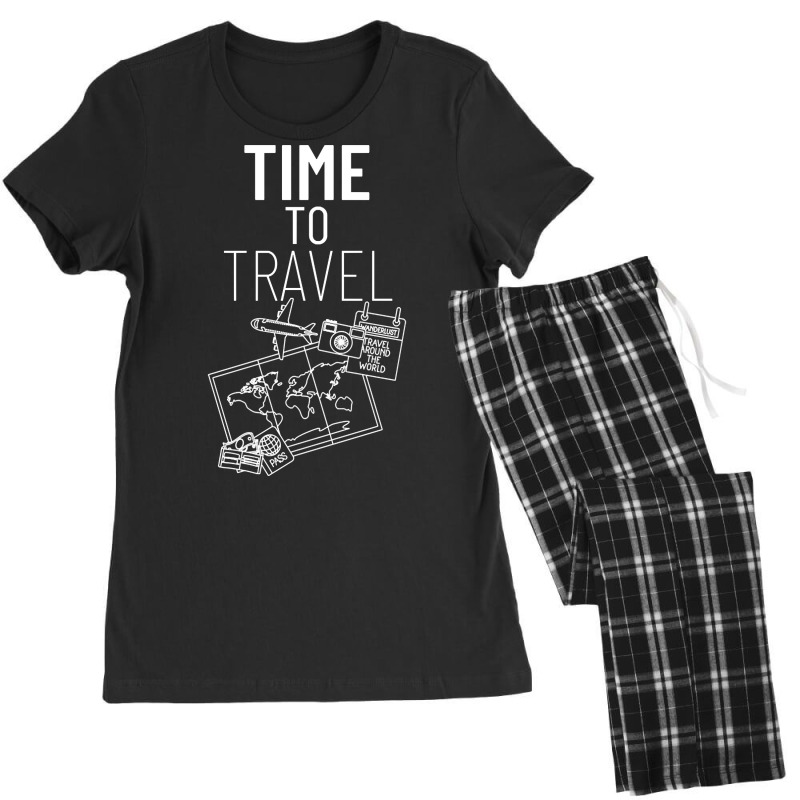 Time To Travel - Traveler Women's Pajamas Set by behindcedar22 | Artistshot