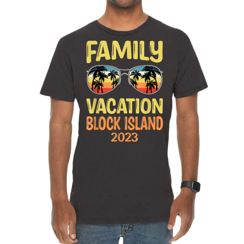 Family Vacation Block Island 2023 Vintage T-Shirt by Outpost | Artistshot