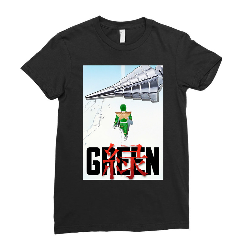 Green Ranger Akira Ladies Fitted T-Shirt by laughingtuy | Artistshot