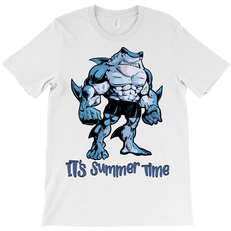 Muscle Shark Its Summer Time T-shirt. By Artistshot