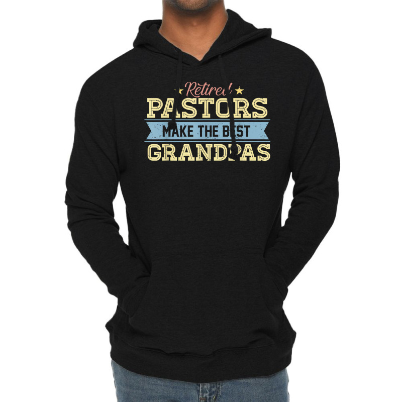 Retired Pastor Tshirt Grandpa Retirement Gift Preacher Lightweight Hoodie by cm-arts | Artistshot