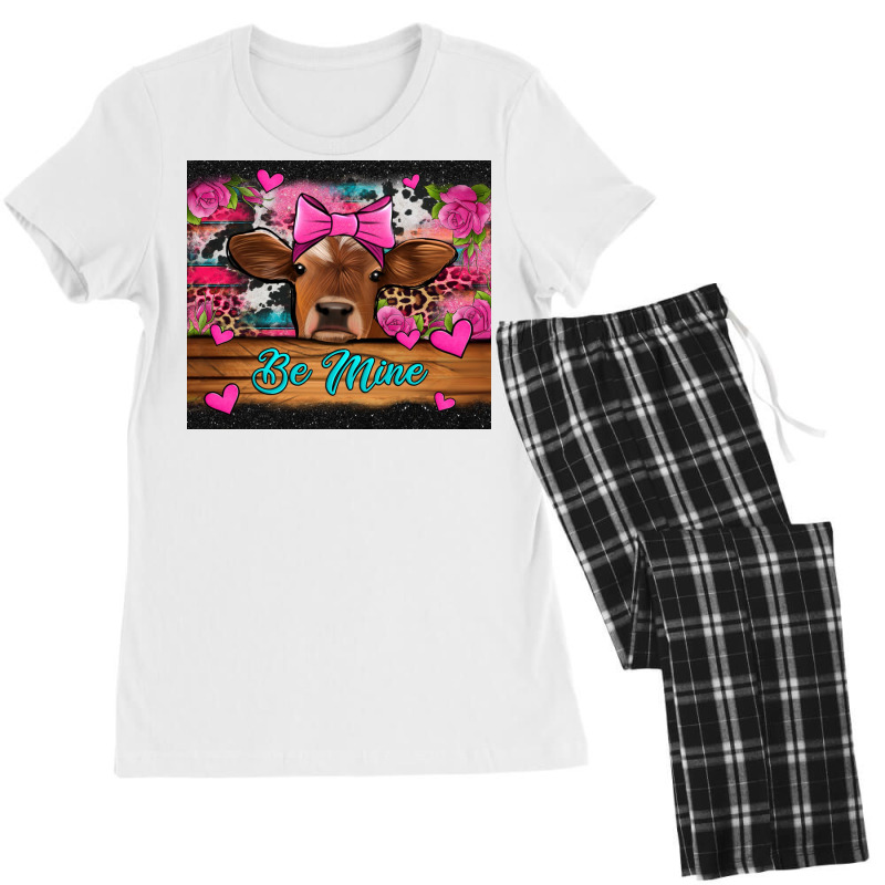 Be Mine Valentine's Day Cow Women's Pajamas Set by Jasminsmagicworld | Artistshot