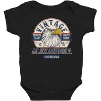 Retro Bald Eagle Alexandria Louisiana Vintage Limited Edition Baby Bodysuit | Artistshot