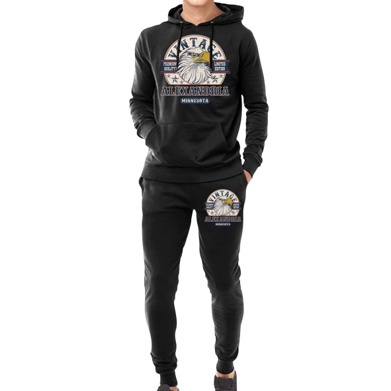 Retro Bald Eagle Alexandria Minnesota Vintage Limited Edition Hoodie & Jogger Set | Artistshot