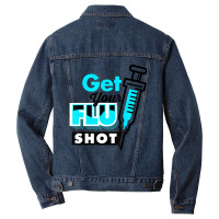 Cute Get Your Flu Shot Caregiver Immunization Men Denim Jacket | Artistshot