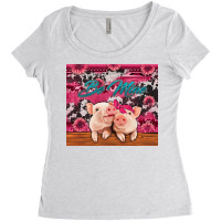 Be Mine Valentine's Day Pigs Women's Triblend Scoop T-shirt | Artistshot