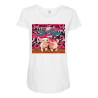 Be Mine Valentine's Day Pigs Maternity Scoop Neck T-shirt | Artistshot